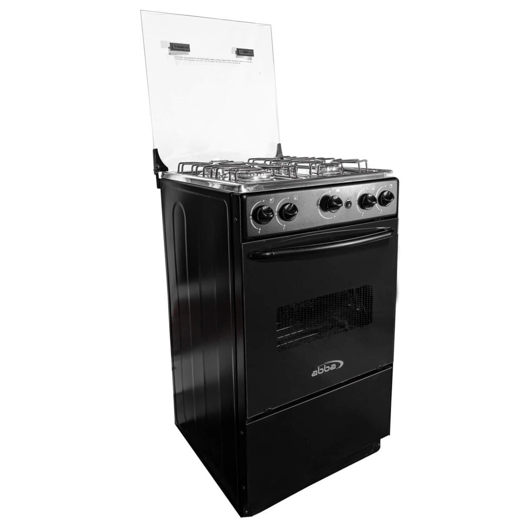 Estufa de Piso ABBA 4 Puestos Con Horno Gas Natural AT101-6 Negro