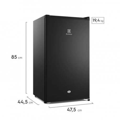 Minibar Electrolux Frost Una Puerta 90 Litros ERD090G3HWB Negro