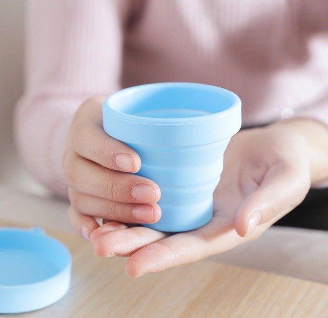 Vaso esterilizador plegable para copa menstrual