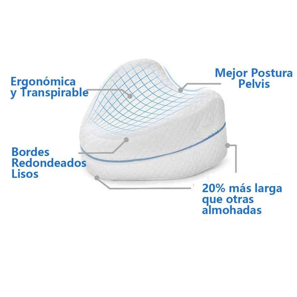 Almohada cojín ortopédico para piernas espuma indeformable