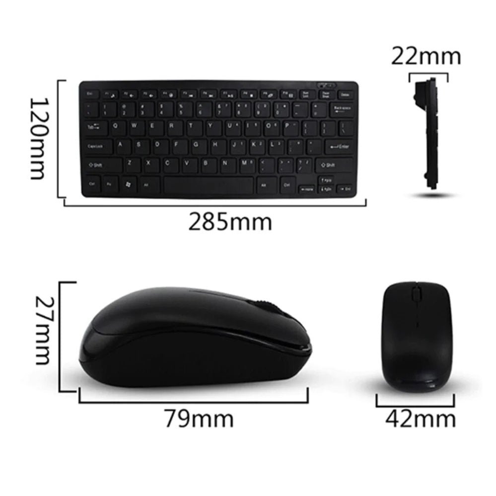 Teclado y mouse inalámbrico pequeño portátil k-03