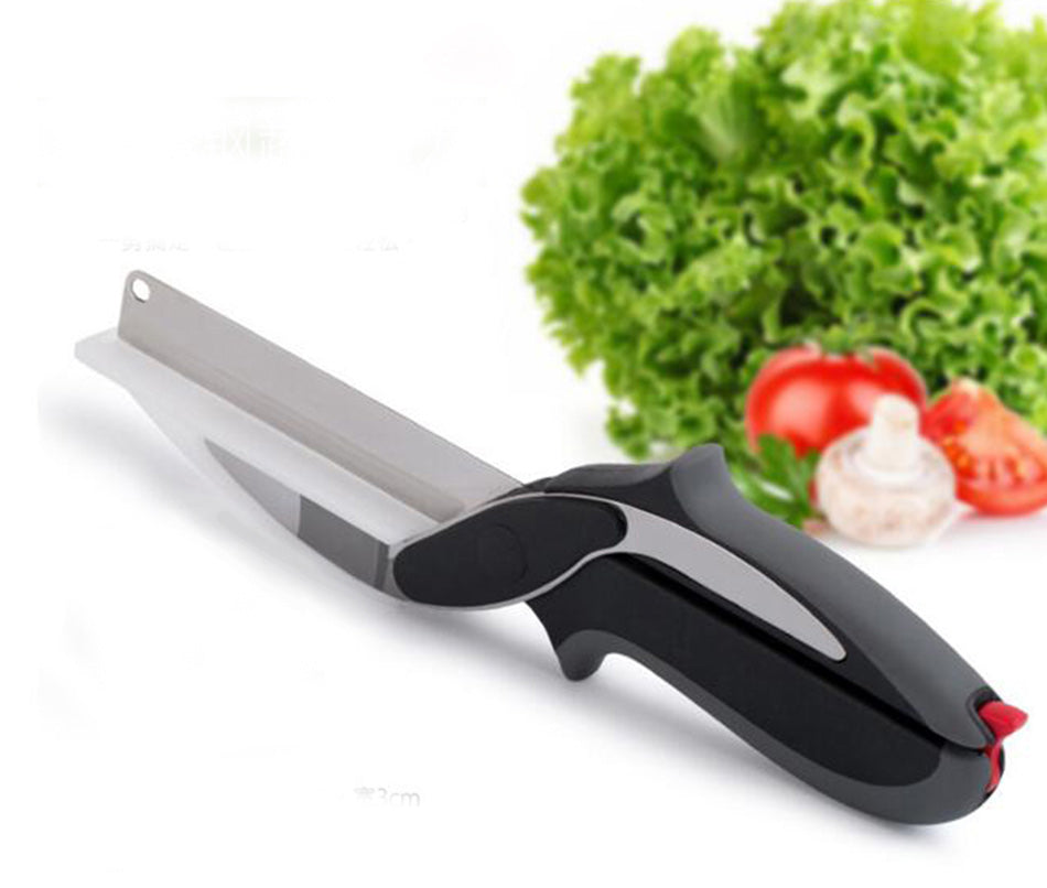 Tijeras De Cocina Y Cuchillo 2 En 1 Multifuncional