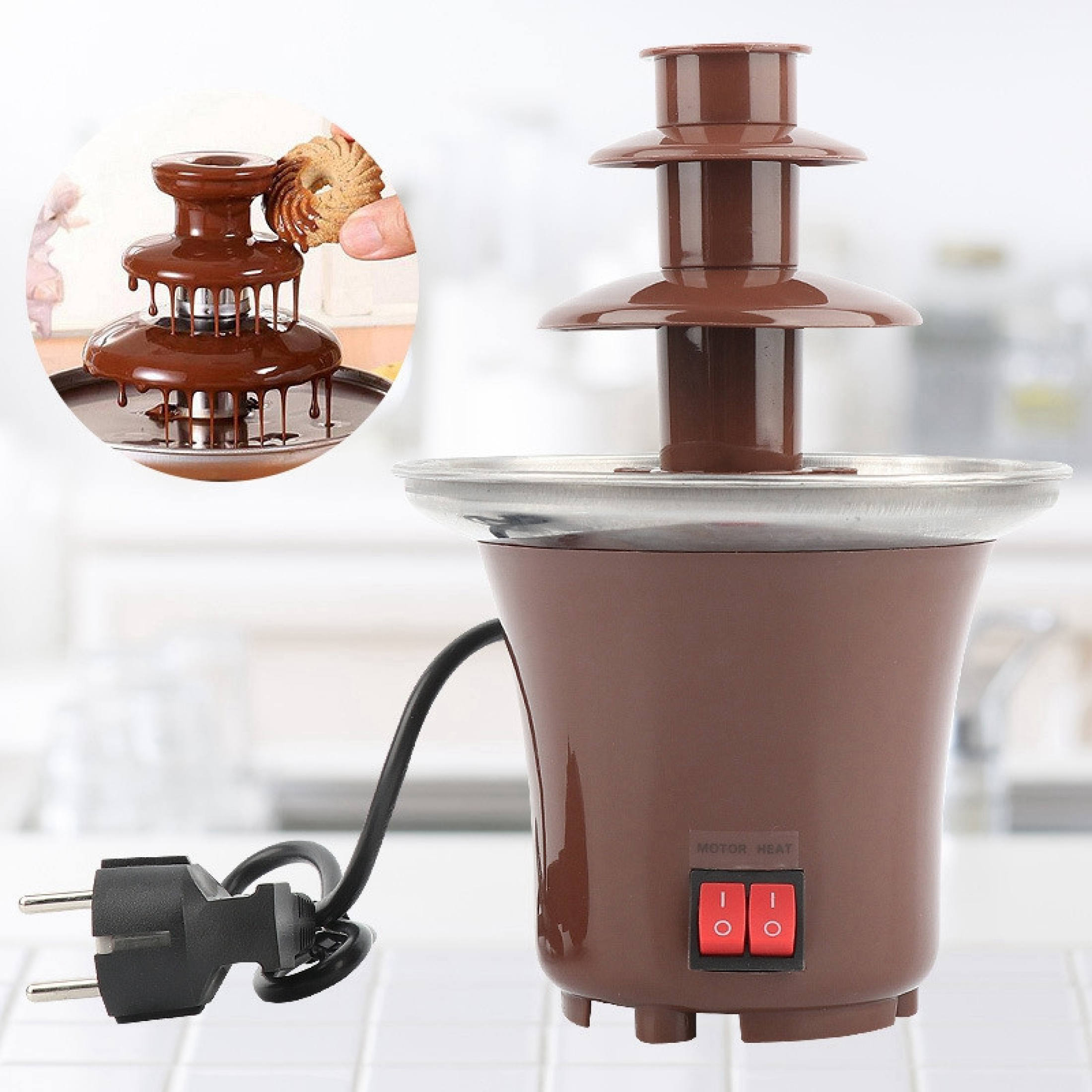 Fuente de chocolate fondue