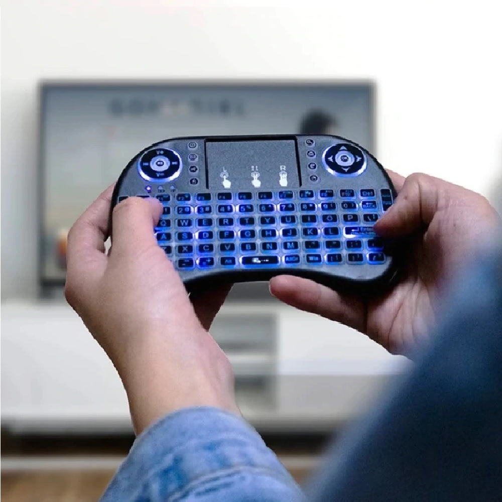 Mini teclado control para TV inalámbrico recargable