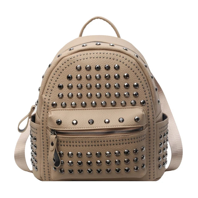 Bolso morral de dama con taches pequeño