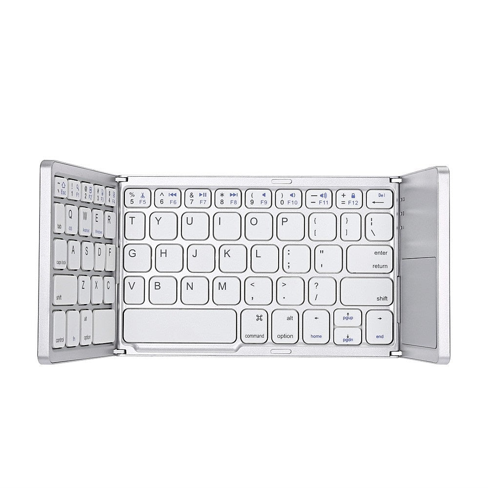 Teclado touch pad inalámbrico bluetooth plegable y recargable