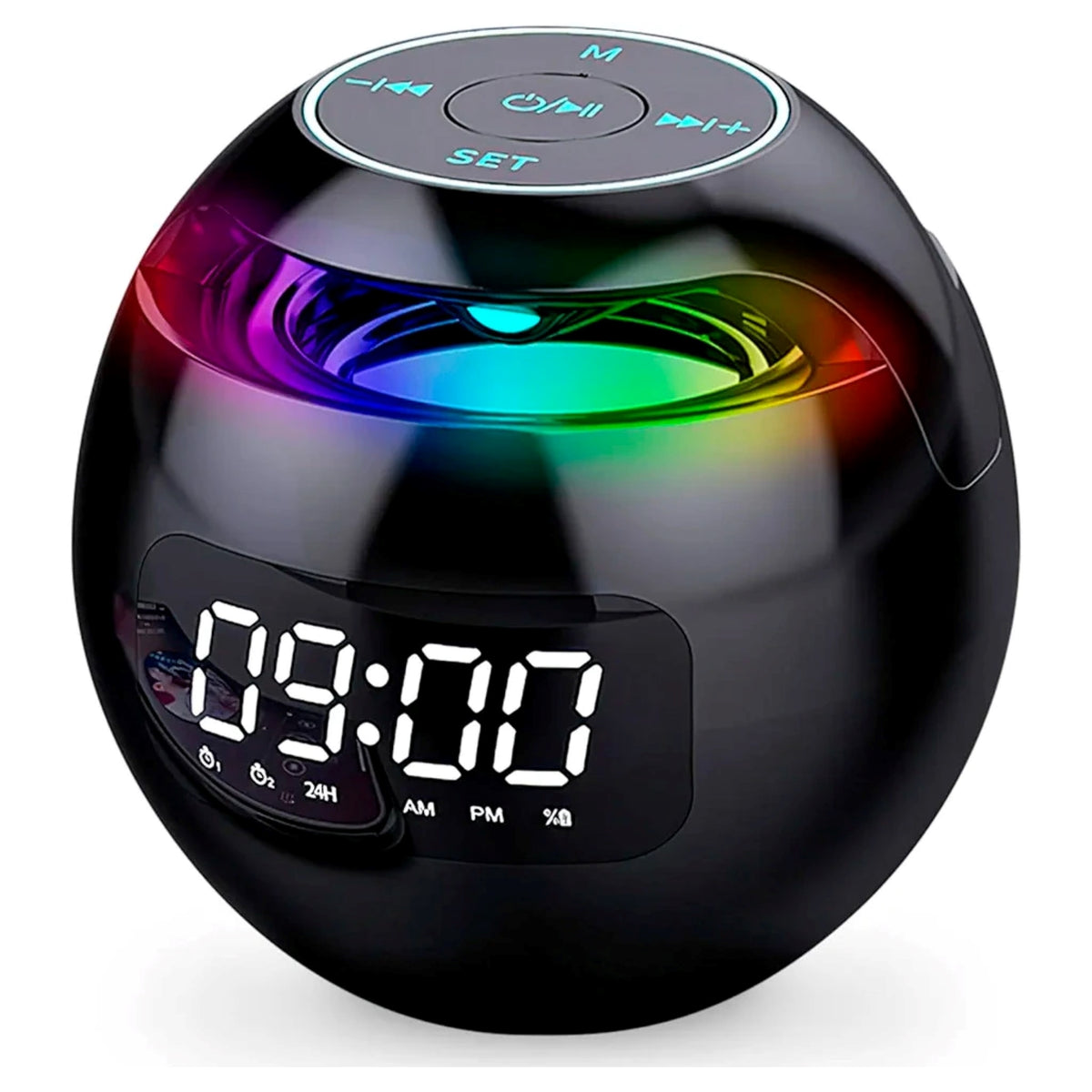 Parlante Reloj G90Q Bluetooth Redondo Con Sensor