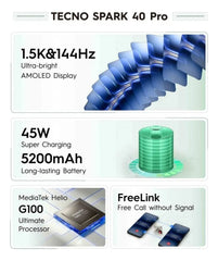 tecno spark 40pro  de 8-256