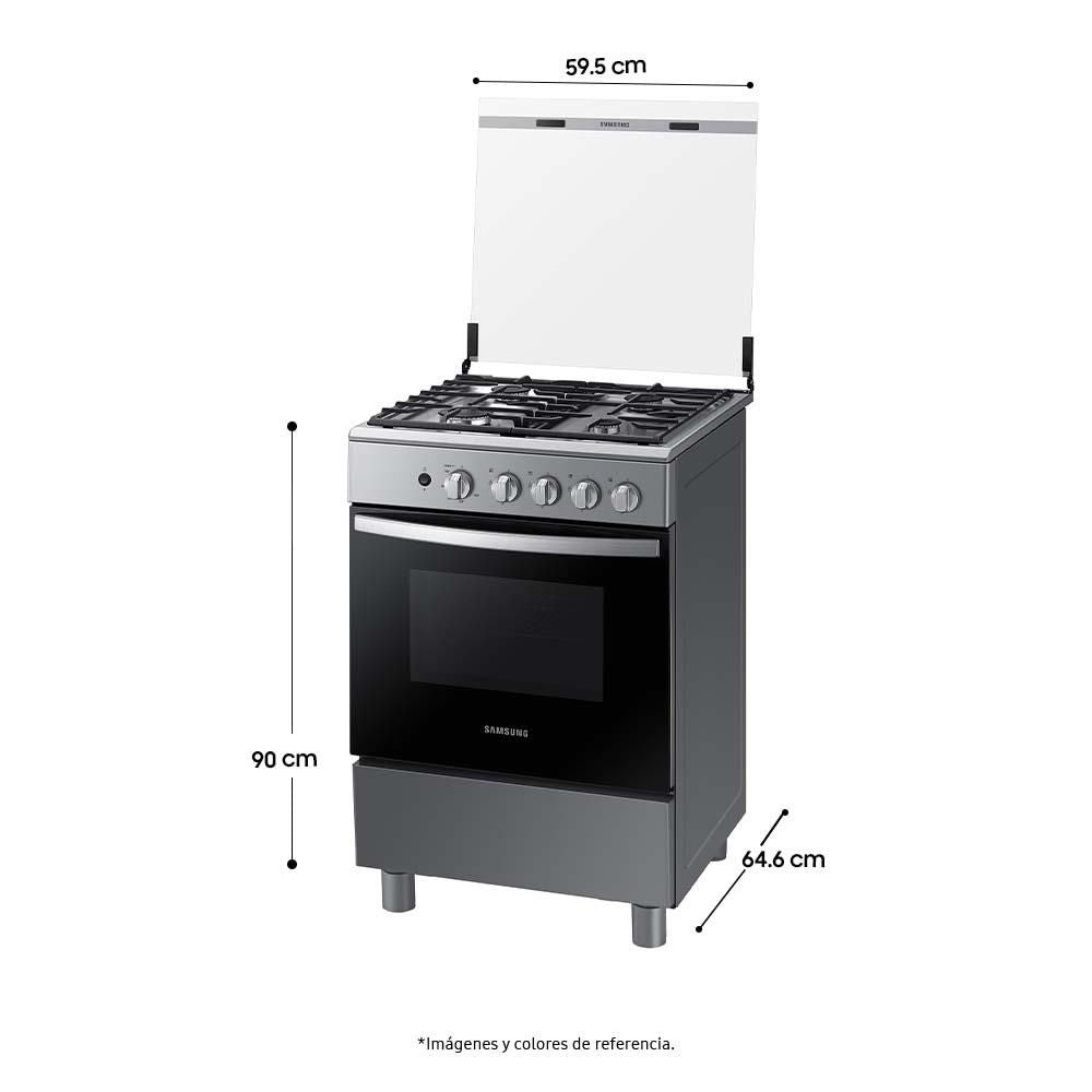 Estufa de Piso SAMSUNGNX24BG4541 Negro 4 Puestos Gas Natural