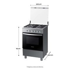 Estufa de Piso SAMSUNGNX24BG4541 Negro 4 Puestos Gas Natural