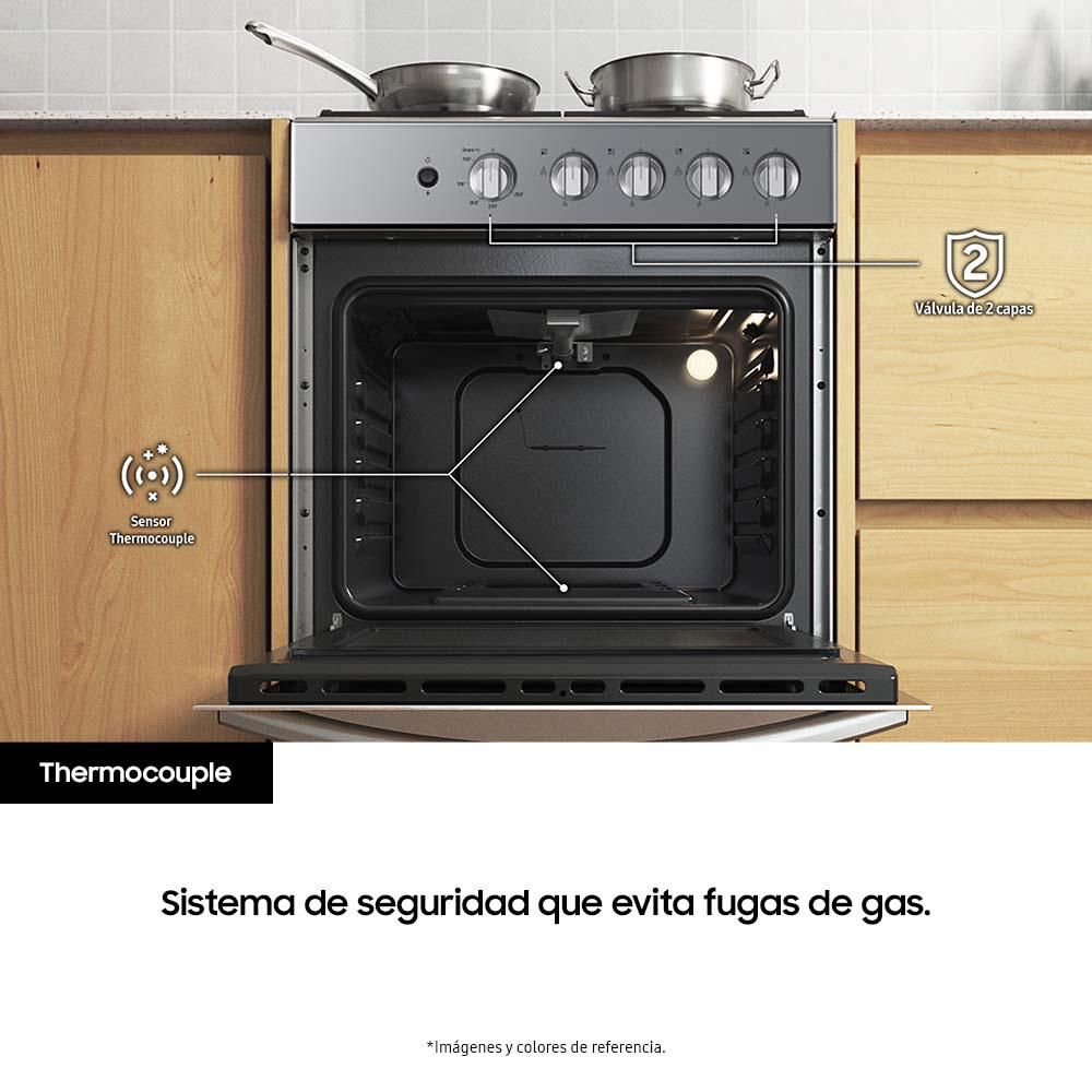 Estufa de Piso SAMSUNGNX24BG4541 Negro 4 Puestos Gas Natural