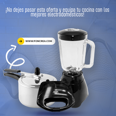 Combo hogar olla presión + licuadora vaso de vidrio + sanduchera