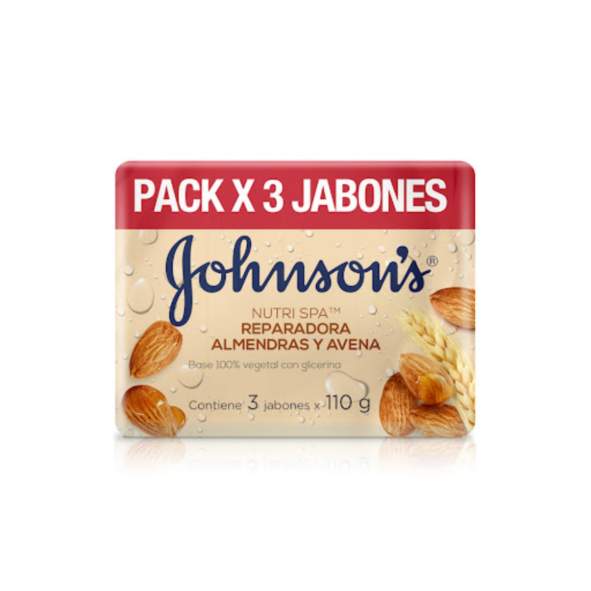 Jabón En Barra Johnson'S Almendras Y Avena 110 gr x 3 und