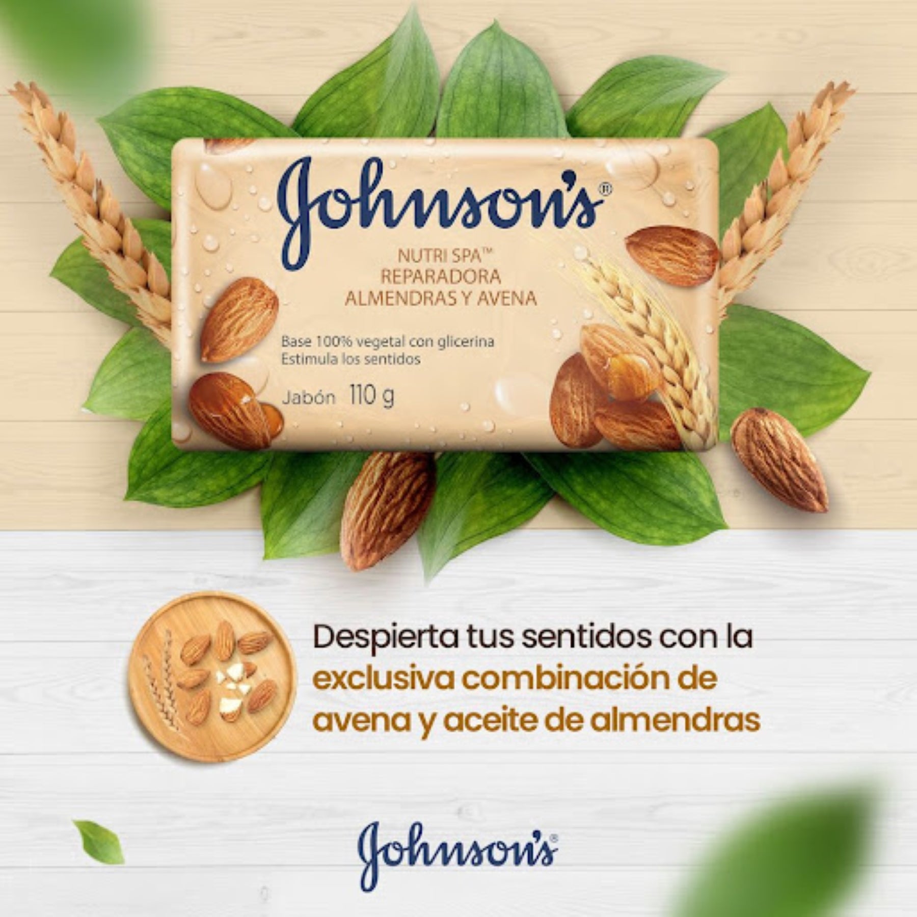 Jabón En Barra Johnson'S Almendras Y Avena 110 gr x 3 und