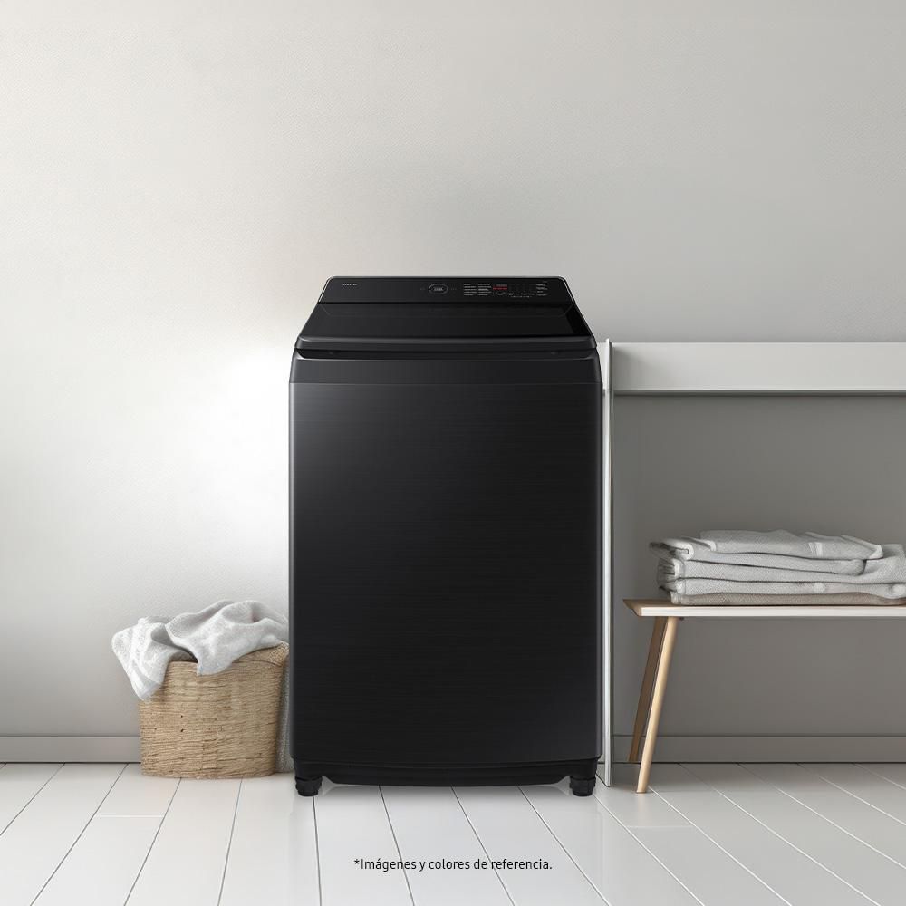 Lavadora SAMSUNG Bespoke Carga Superior AI Wash 19 Kg WA80F19S8BCO Negra