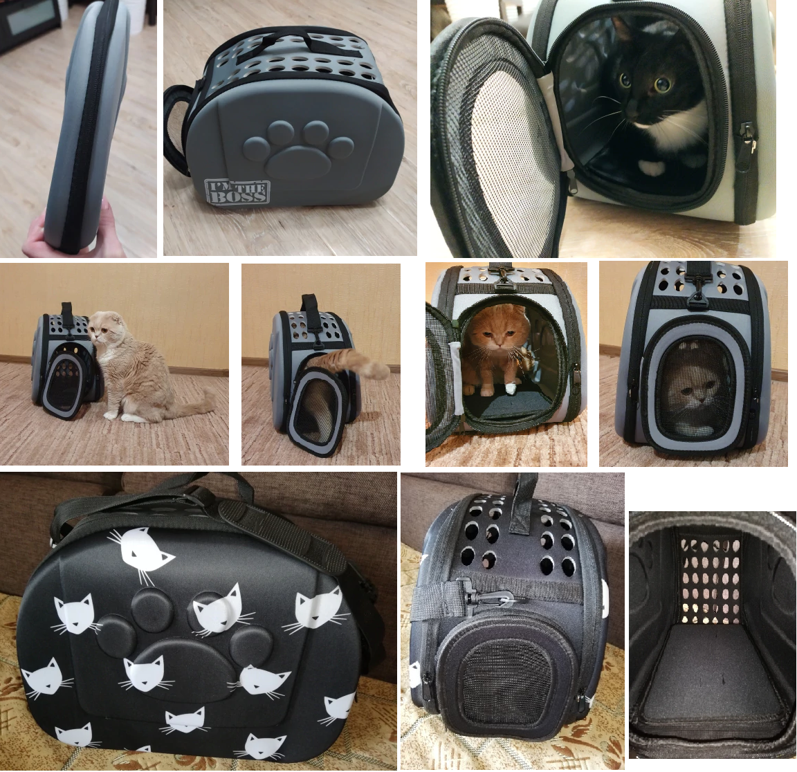CARGADOR PLEGABLE EVA CARAS DE GATO