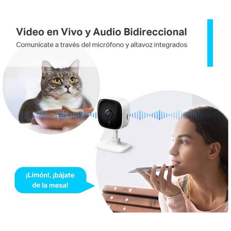 Cámara de seguridad Wifi, 2 megapixeles con audio