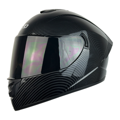 XR-701 XECURO FIBRA DE CARBON  NEGRO BRILLO