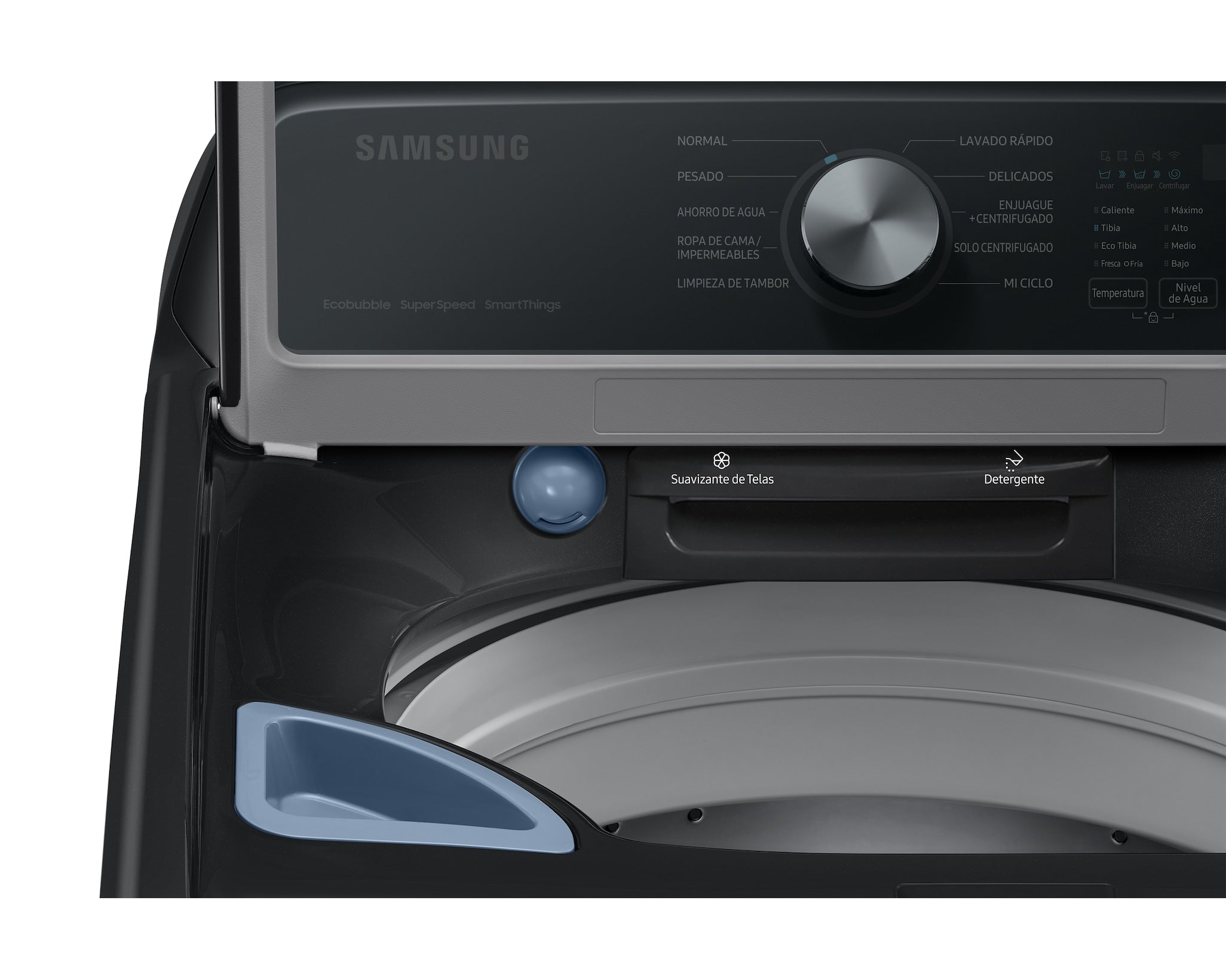 Lavadora SAMSUNG Carga Superior 23 kilos WA23C3554GV Negra