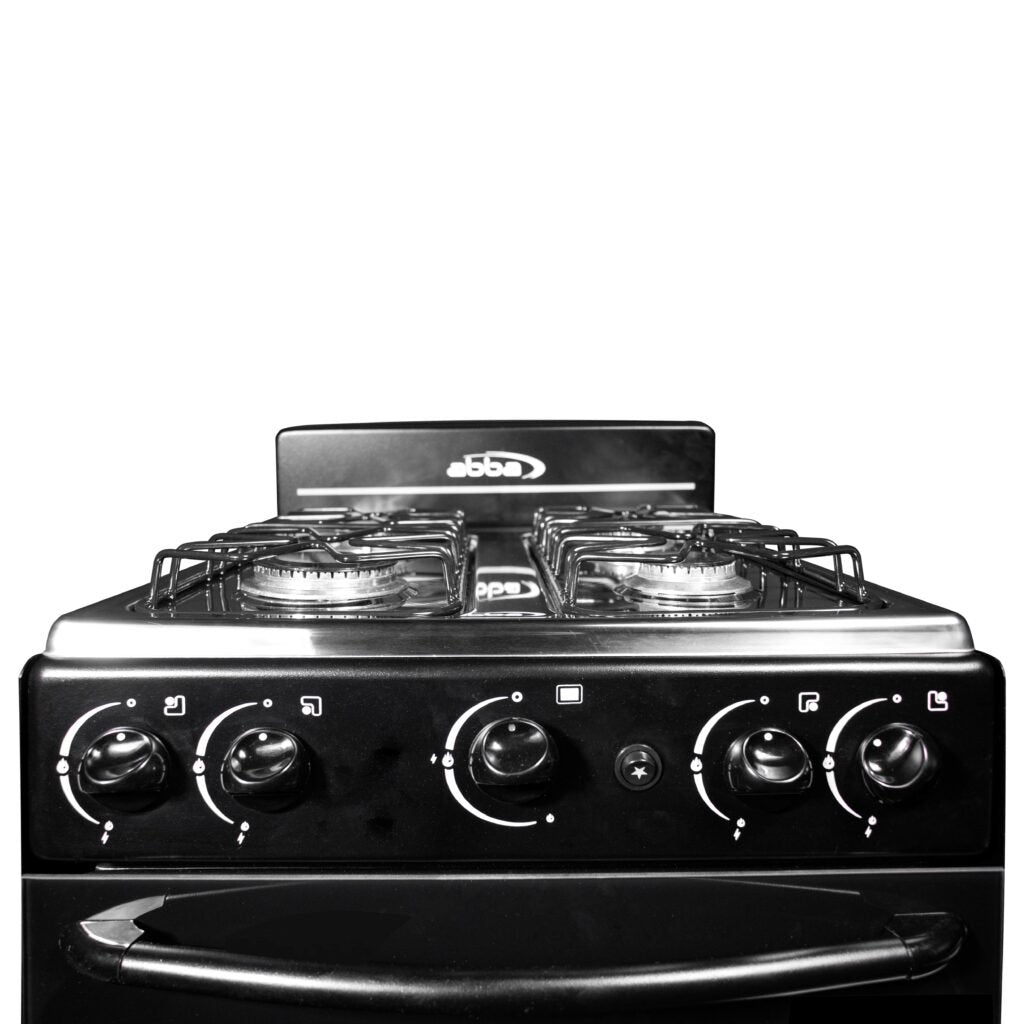 Estufa de Piso ABBA 4 Puestos Con Horno Gas Natural AT101-5 Negro