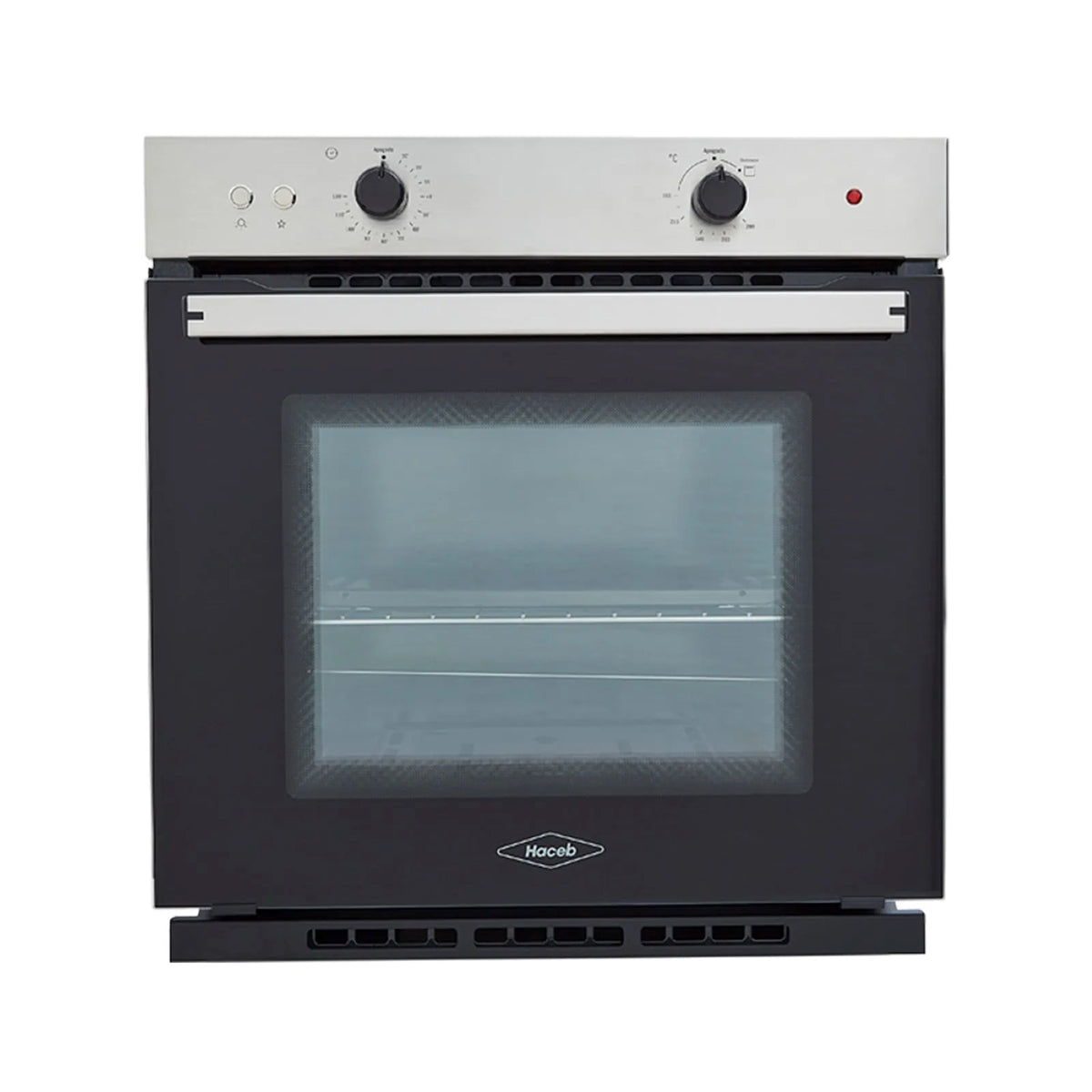 Horno mixto Tofu 60 cm Inox con vidrio negro gas natural 120V Haceb