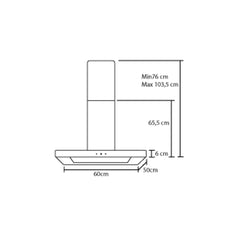 Campana Península Macis Inox 60 cm 5 velocidades Haceb