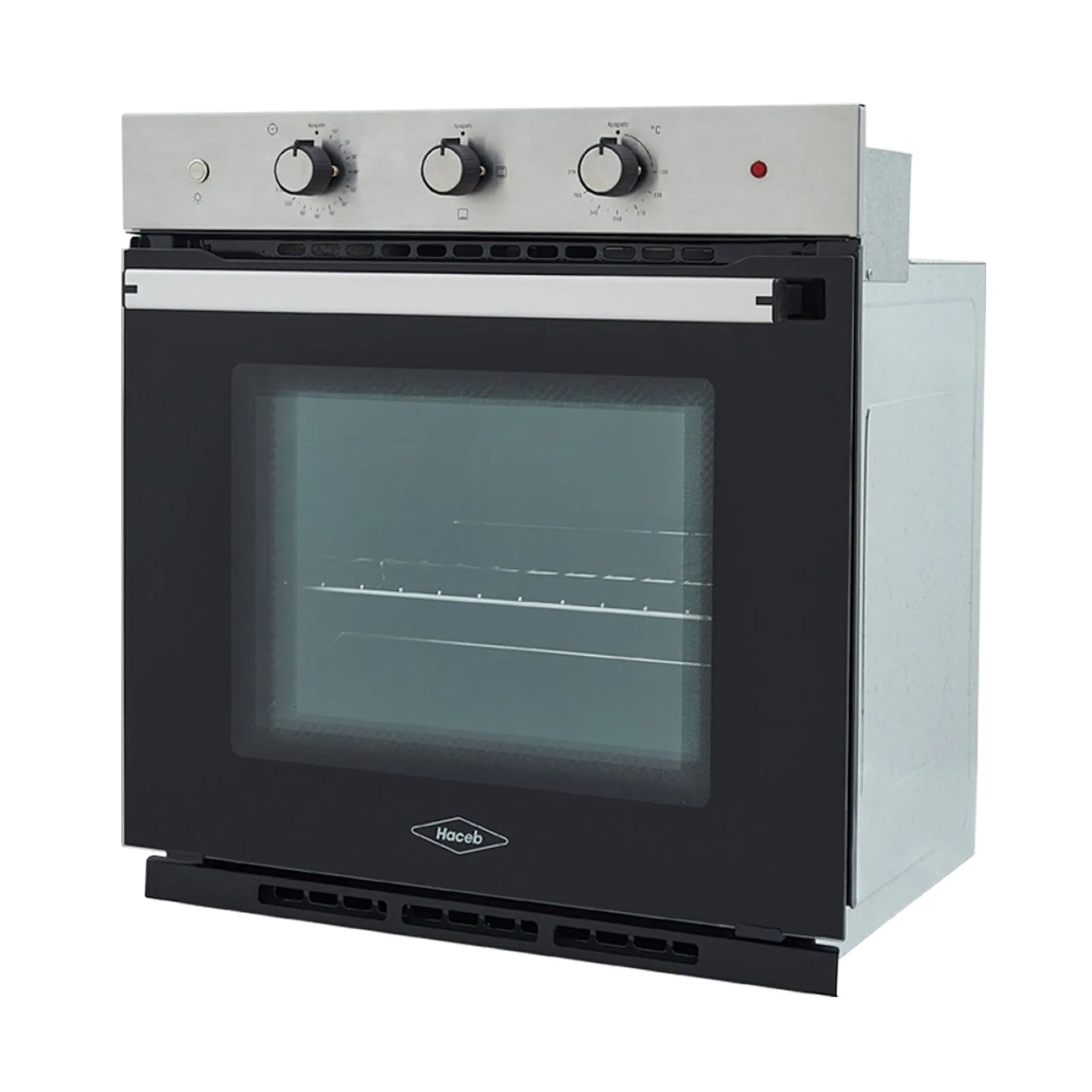 Horno eléctrico Tofu 60 cm Inox con vidrio negro 220V Haceb