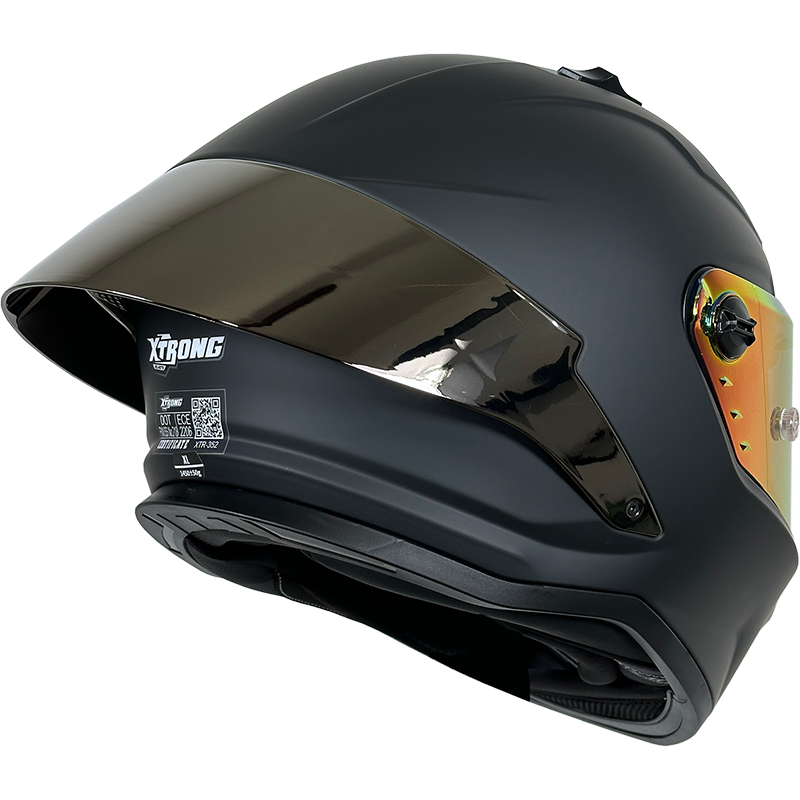XTRONG R1 NEGRO MATE VISOR REVO-ROJO