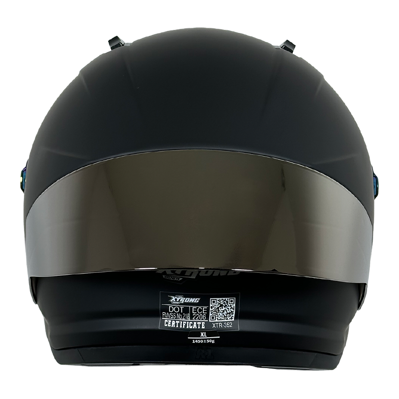 XTRONG R1 NEGRO MATE VISOR REVO-ROJO