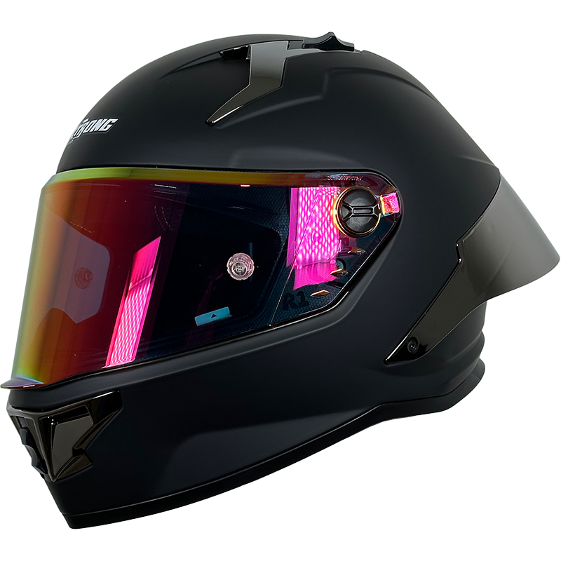 XTRONG R1 NEGRO MATE VISOR REVO-ROJO