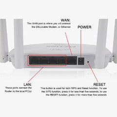 Router repetidor de señal WiFi inalámbrico 4 antenas