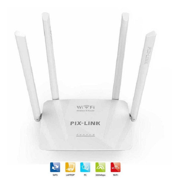 Router repetidor de señal WiFi inalámbrico 4 antenas