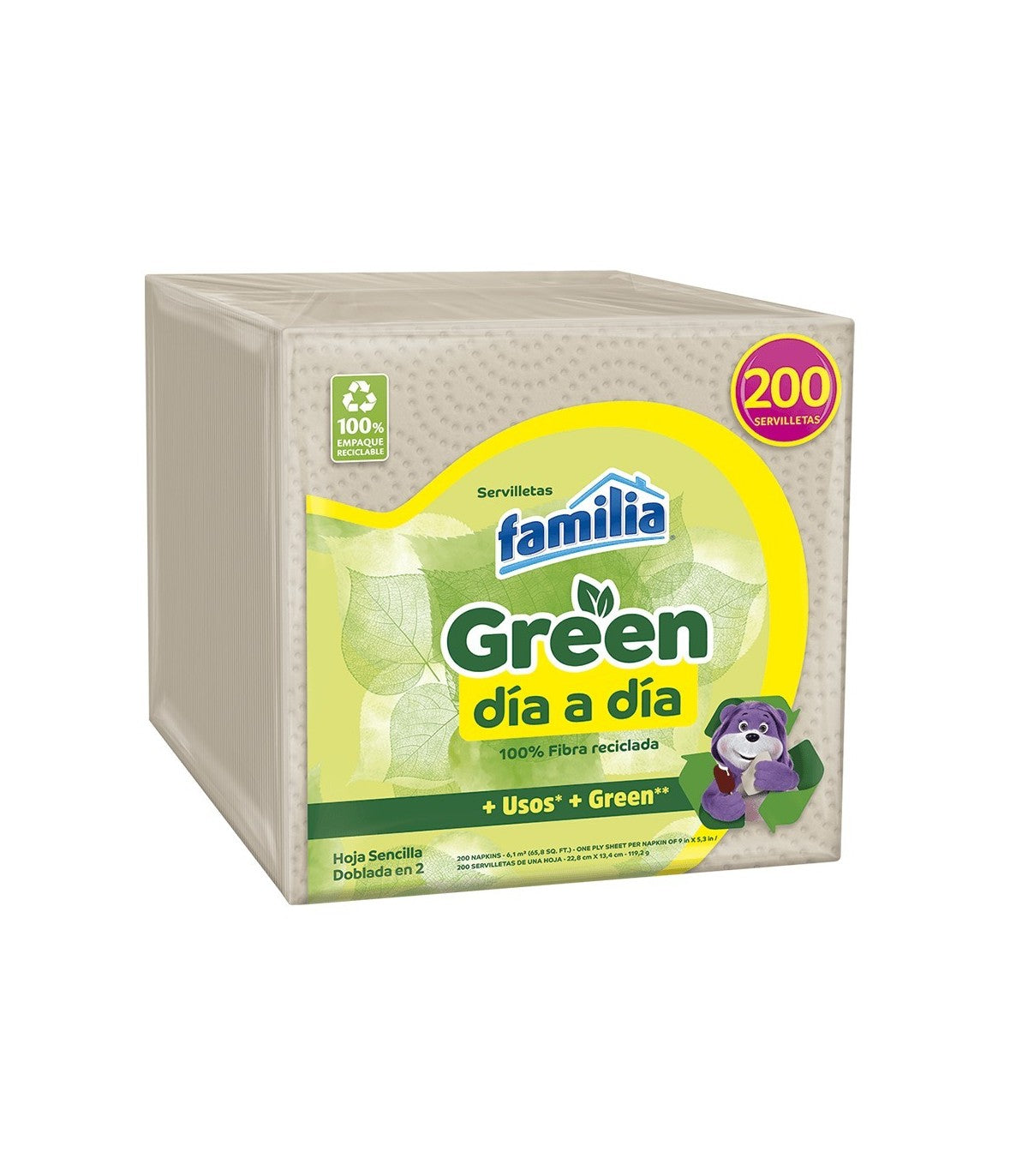 Servilletas familia green *200 dia