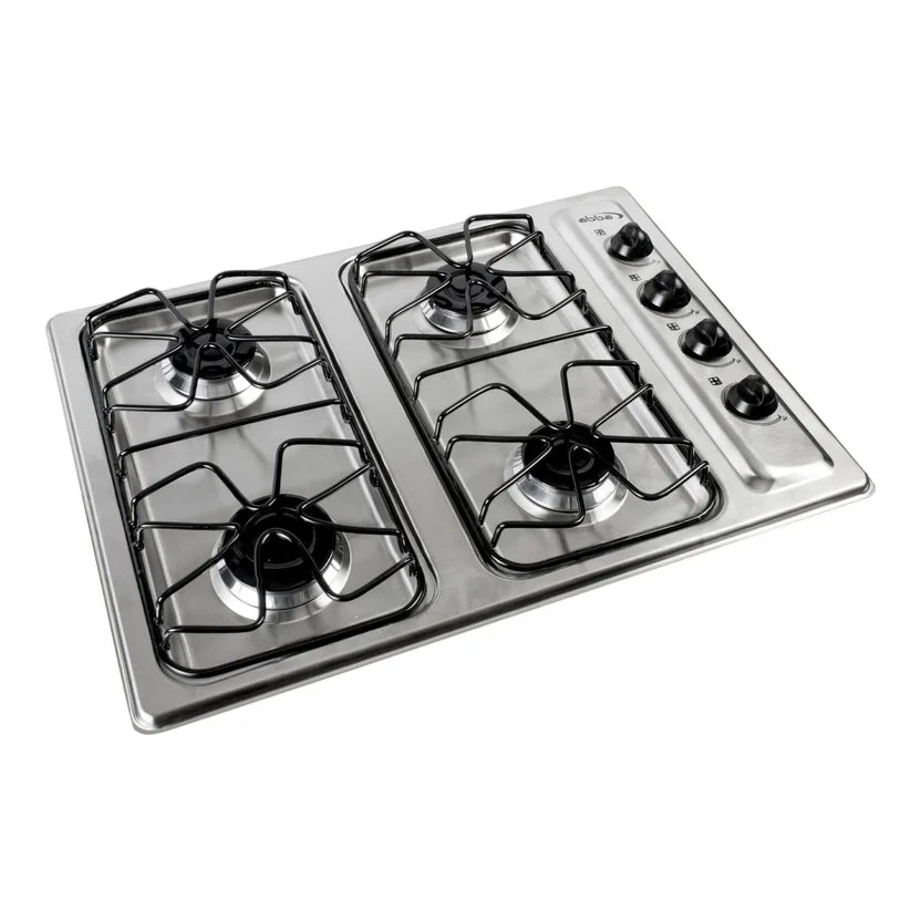 Estufa de empotrar Abba CG 4PLN EE 4 puestos gas natural acero inoxidable