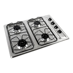 Estufa de empotrar Abba CG 4PLN EE 4 puestos gas natural acero inoxidable