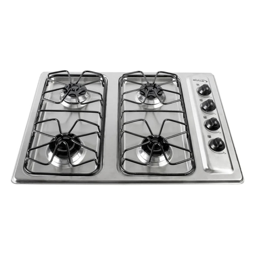 Estufa de empotrar Abba CG 4PLN EE 4 puestos gas natural acero inoxidable