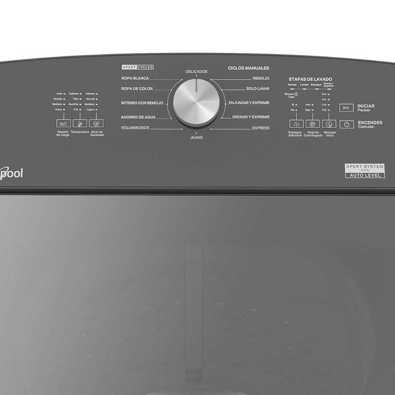 Lavadora WHIRLPOOL Carga Superior 25 Kilos 8MWTWLA41WJG Gris