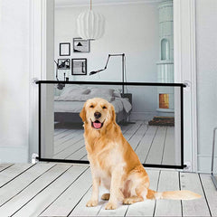 Puerta malla de seguridad para mascotas plegable 180 cm